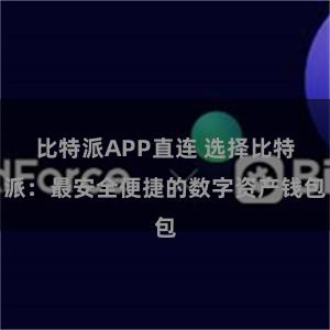 比特派APP直连 选择比特派：最安全便捷的数字资产钱包