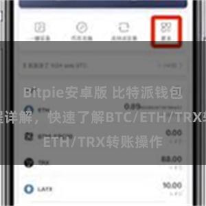 Bitpie安卓版 比特派钱包转账教程详解，快速了解BTC/ETH/TRX转账操作