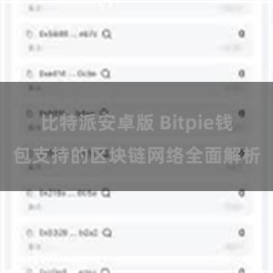 比特派安卓版 Bitpie钱包支持的区块链网络全面解析