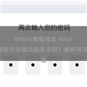 Bitpie教程地址 Bitpie钱包冷存储功能安全吗？解析与评估