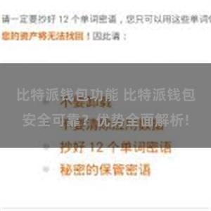 比特派钱包功能 比特派钱包安全可靠？优势全面解析!