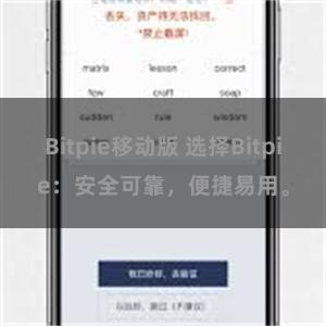 Bitpie移动版 选择Bitpie：安全可靠，便捷易用。