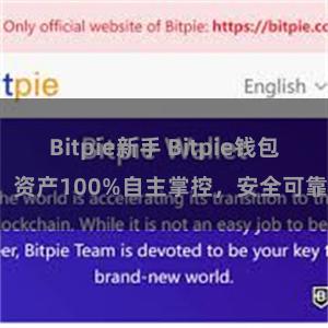 Bitpie新手 Bitpie钱包：资产100%自主掌控，安全可靠。
