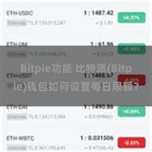 Bitpie功能 比特派(Bitpie)钱包如何设置每日限额？