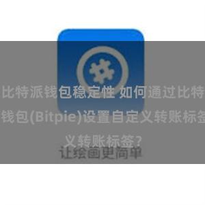 比特派钱包稳定性 如何通过比特派钱包(Bitpie)设置自定义转账标签？