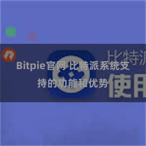 Bitpie官网 比特派系统支持的功能和优势