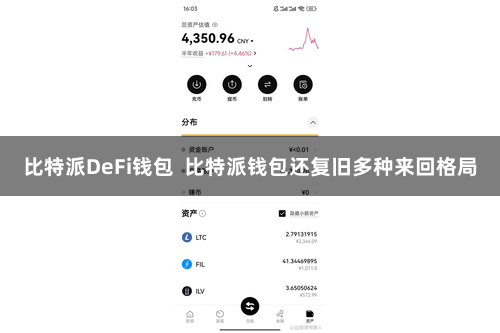 比特派DeFi钱包 比特派钱包还复旧多种来回格局